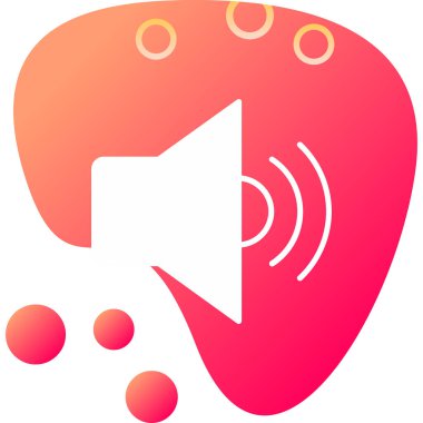 Ses. Web simgesi basit illüstrasyon