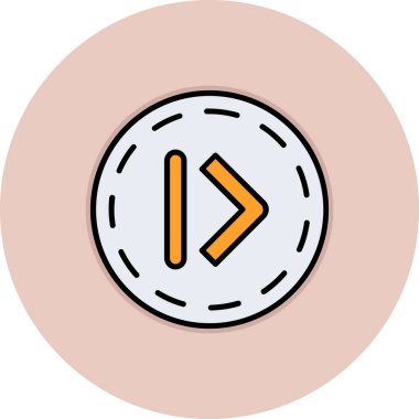 Tıklama vektörü düz çizgi simgesi