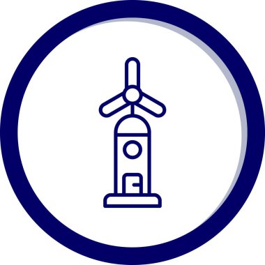 Hava türbini. Web simgesi basit illüstrasyon