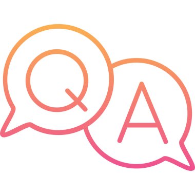 sorular renk çizgisi vektör simgesine cevap verir