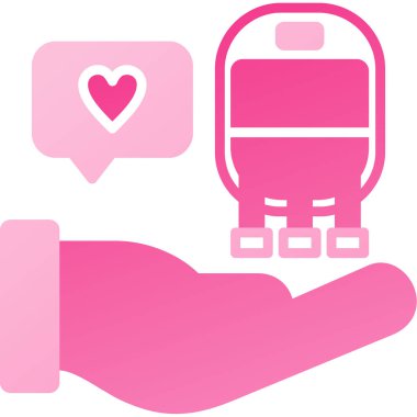 kalp simgesi modada izole edilmiş arkaplan