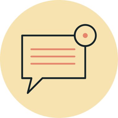 Sohbet simgesinin vektör illüstrasyonu