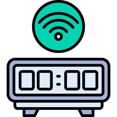 Kablosuz. Web simgesi basit illüstrasyon