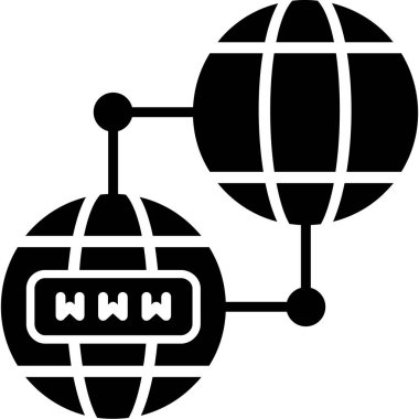 şebeke. Web simgesi basit illüstrasyon