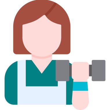 Kadın fitness egzersiz simgesi