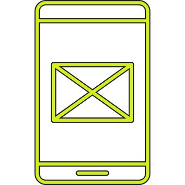 Eşsiz Telefon Vektör Satırı Simgesi