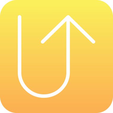 Sarı ve beyaz bir ikonun vektör illüstrasyonu