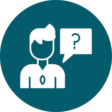 Soru simgesi, vektör illüstrasyonu