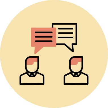 Konuş. Web simgesi basit illüstrasyon