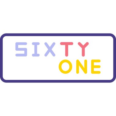 6 numaralı simge vektör illüstrasyonu