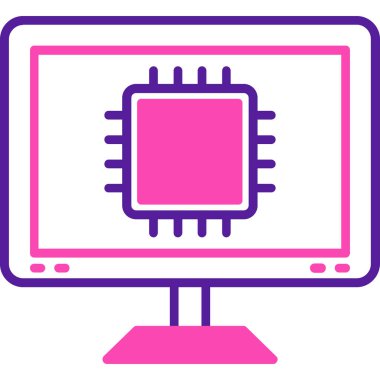 Bilgisayar. Web simgesi basit illüstrasyon