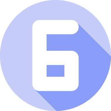 Düz biçimli altı numaralı simge