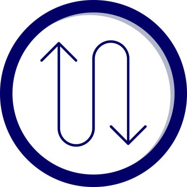 Yön ok simgesi, vektör illüstrasyonu