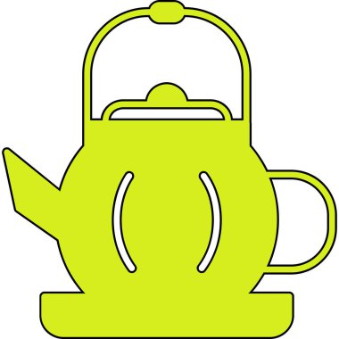 Çaydanlık. Web simgesi basit illüstrasyon