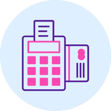 Hesap makinesi. Web simgesi basit illüstrasyon