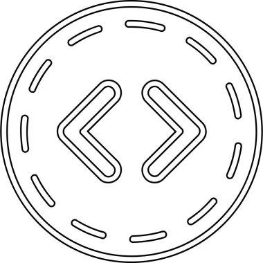 Para sikkesi simgesi ana hat biçiminde