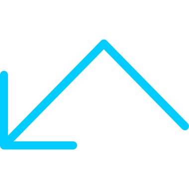 Bir evin mavi ve beyaz çizgi simgesinin vektör çizimi