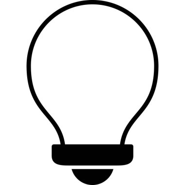 Ampul. Web simgesi basit illüstrasyon