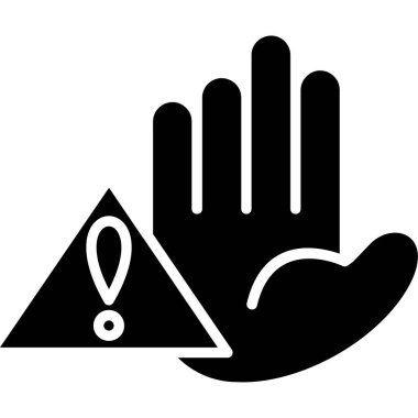Üçgen ikon vektör tasarımlı bir el