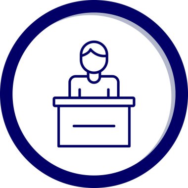 Ofis çalışanının vektör illüstrasyonu