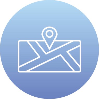 harita simgesi vektör illüstrasyonu