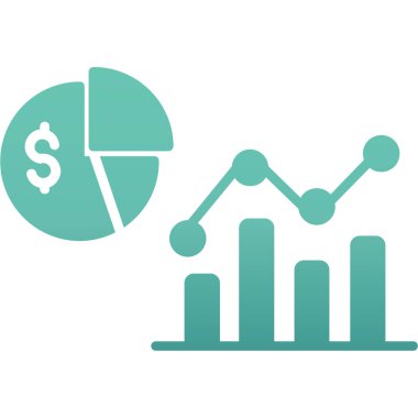 Büyüme grafiği simgesi. düz dizayn biçimi 10