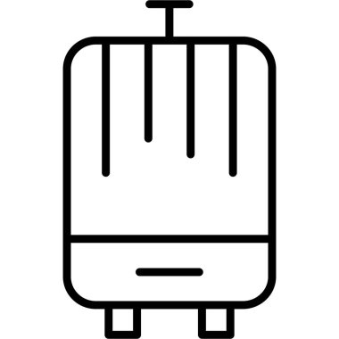 Elektrikli ısıtıcı simgesi. Anahat elektrikli ısıtıcı vektör simgesi beyaz arka plan üzerinde izole web tasarımı için