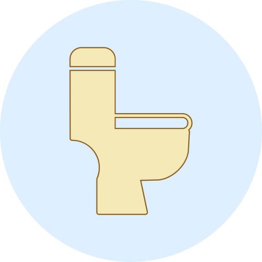 klozet sembolü renk ana hatları vektörü