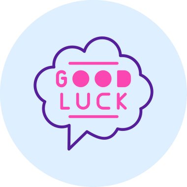 İyi şanslar ikon vektör çizimi