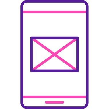 cep telefonu simgesi. Basit tasarım