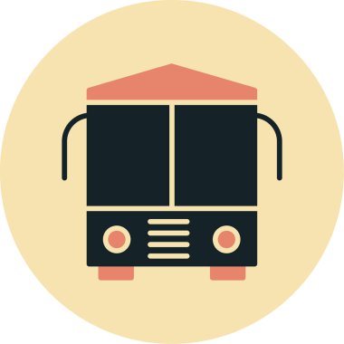 tren. Web simgesi basit illüstrasyon