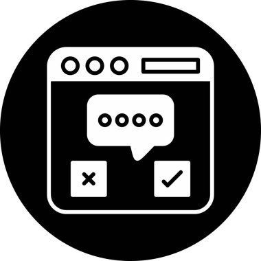 Sohbet simgesinin vektör illüstrasyonu