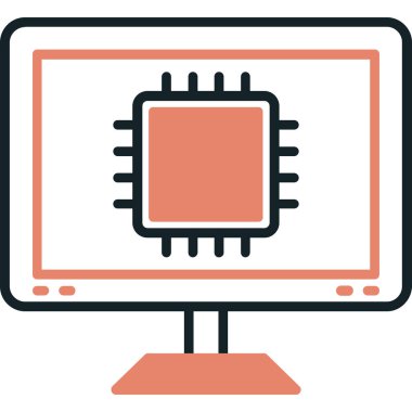 computer display. web icon simple illustration
