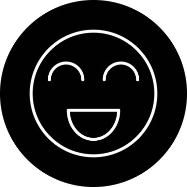 Moda tarzında izole edilmiş tebessüm simgesi