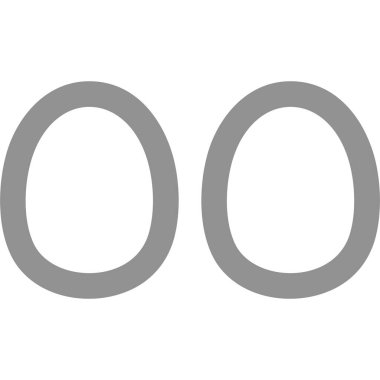 sıfır numara simgesi, vektör illüstrasyonu