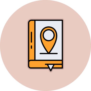 konum haritası simgesi, vektör illüstrasyonu