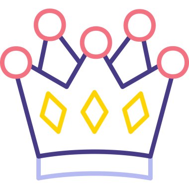 Taç. Web simgesi basit illüstrasyon