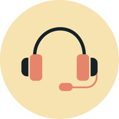 Kulaklık. Web simgesi basit illüstrasyon