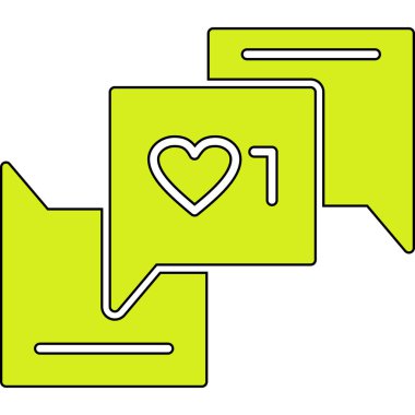 Aşk sohbet simgesi, özet biçimi