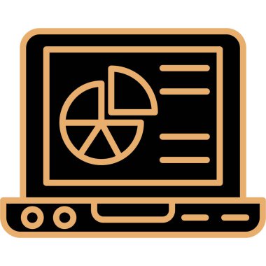 Vektör dizüstü bilgisayar simgesi, illüstrasyon