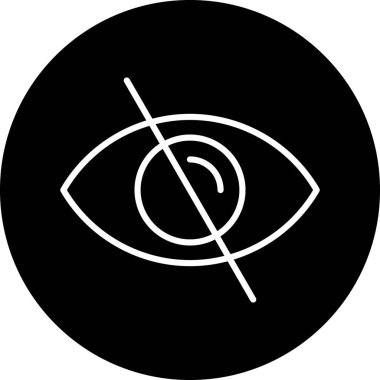 Göz simgesinin vektör illüstrasyonu