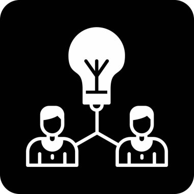 Fikir konsepti ikonunun yaratıcı tasarımı, düzenlenebilir