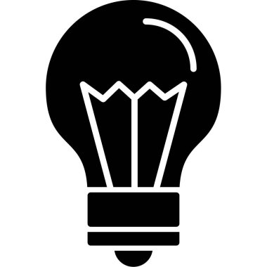 ampul simgesi, vektör illüstrasyonu