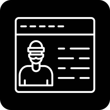 Web simgesi, tıbbi maskenin vektör illüstrasyonu