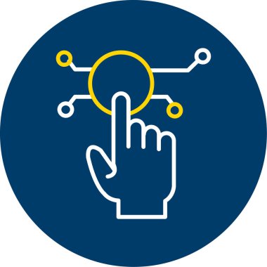 Dokunmatik ekran simgesinin vektör illüstrasyonu