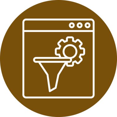 tarayıcı simgesi, vektör illüstrasyonu