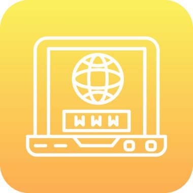 tarayıcı internet simgesi vektör illüstrasyonu