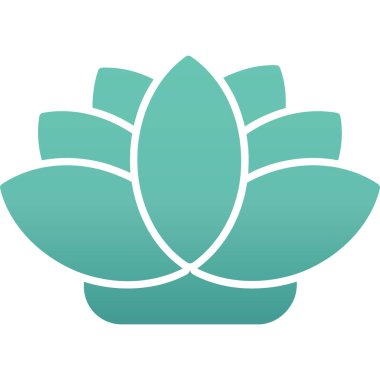 lotus. Web simgesi basit illüstrasyon