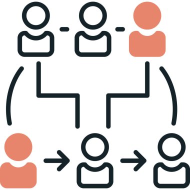 İş insanları simgesinin vektör illüstrasyonu