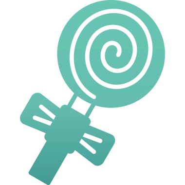 Moda tarzında izole edilmiş arkaplanda şeker lolipopu simgesi